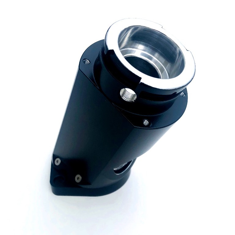 [DRR3300-001B] Drag Race Solutions - Billet Water Filler Neck - Angled Black