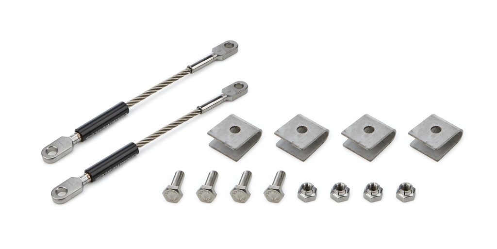 [DRR4040-WSS-BLK] Drag Race Solutions - S.s. Weld On Tether Kit Collector Tethers