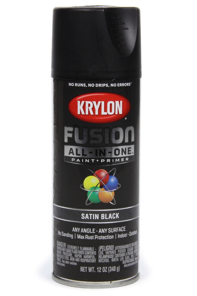 [SHE2732] Dupli-Color/Krylon - Paint Satin Black 12Oz Krylon Fusion