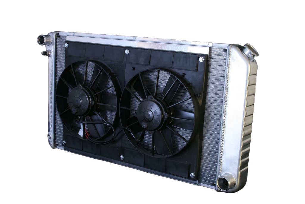 [DEW32-4139034M] Dewitts Radiator - Radiator W/Fans Chevelle 73-77 Manual Trans Raw