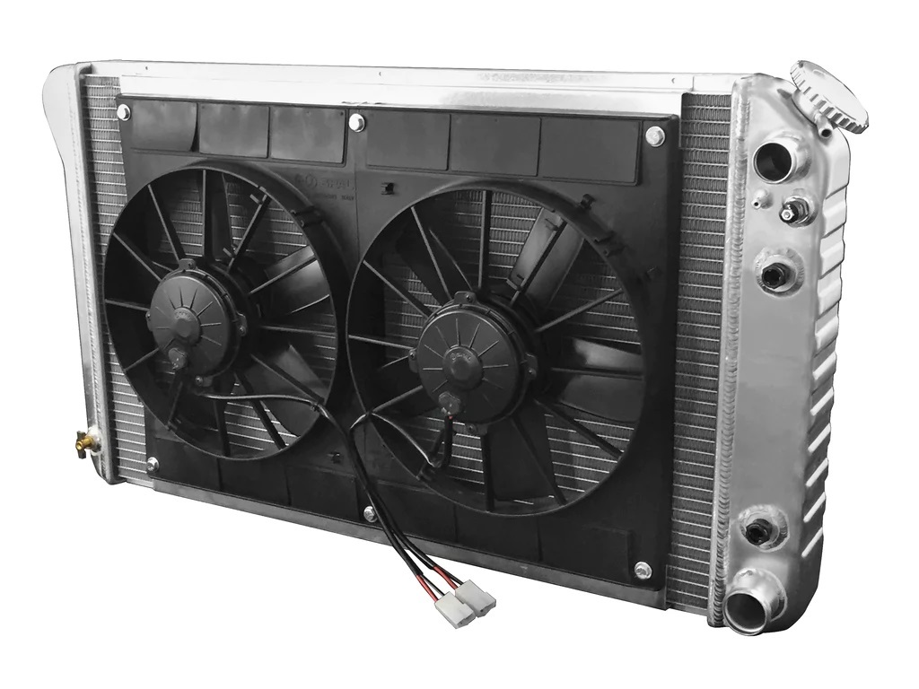 [DEW32-6139005A] DeWitts Radiator - Radiator w/Fans Camaro 70-81 LS Auto Trans Raw