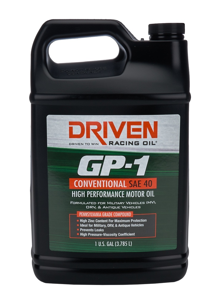 [JGP19416] Driven Racing Oil - GP-1 Conventional Oil SAE 40w 1 Gallon