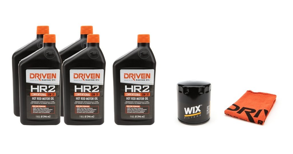[JGP20500K] Driven Racing Oil - 10W30 Oil Change Kit 64-75 GM V8 265-454 CID