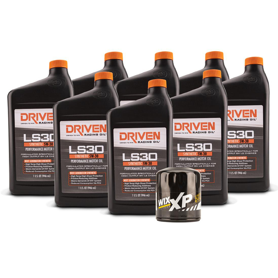[JGP20834K] Driven Racing Oil - LS30 Oil Change Kit 07- LS Engines 8 Qt