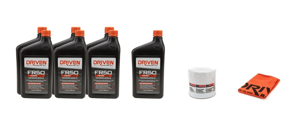 [JGP20952K] Driven Racing Oil - 5w50 Oil Change Kit 13-14 Mustang GT500 5.8L