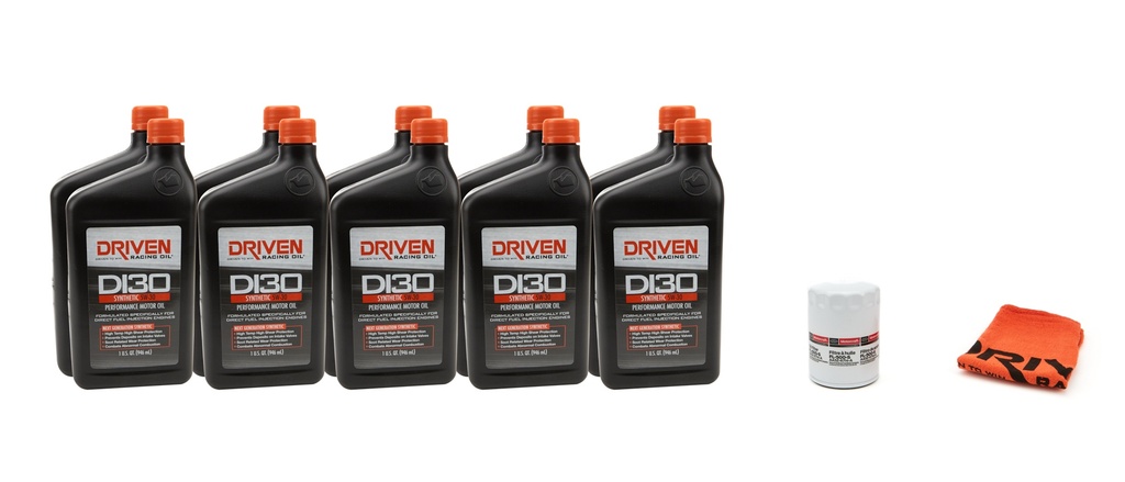 [JGP21021K] Driven Racing Oil - 5w30 Oil Change Kit 18- 22 Mustang GT 5.0L 10Qt.