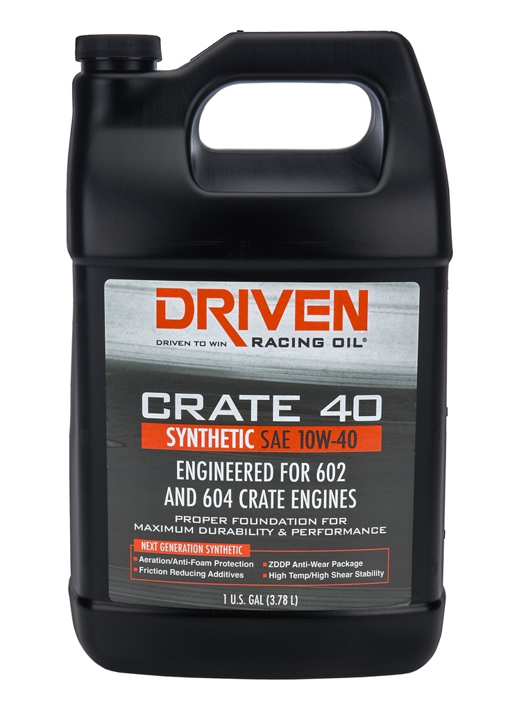 [JGP22408] Driven Racing Oil - Crate 40 10W40 Synthetic Oil 1 Gallon