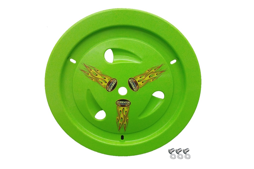 [DOM1007-D-XG] Dominator Race Products - Wheel Cover Dzus-On Xtr Green Real Style