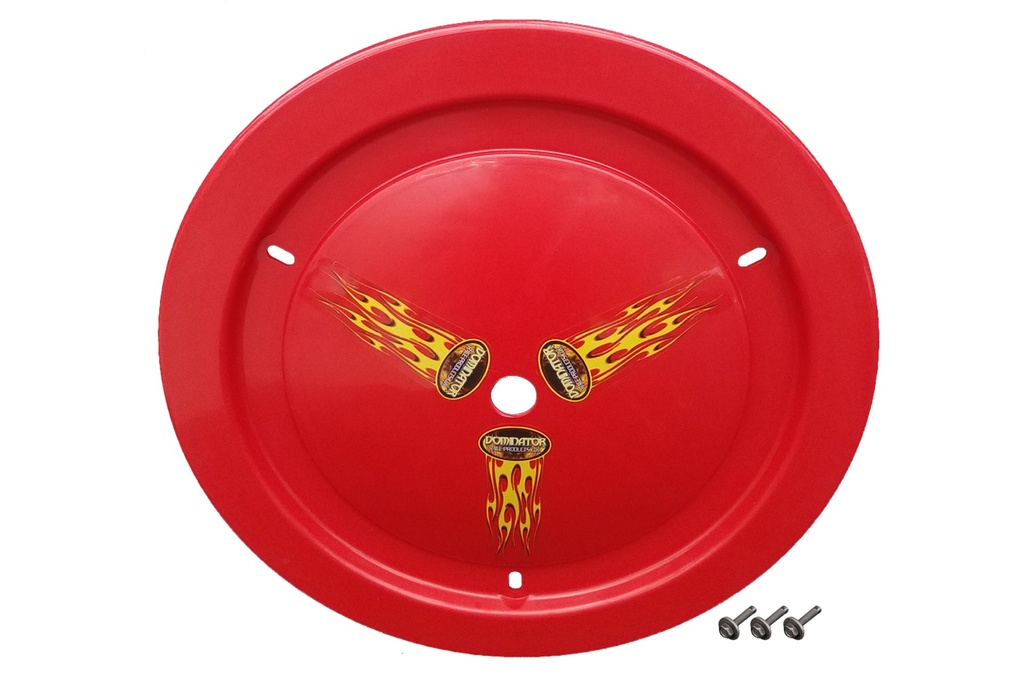[DOM1012-B-RD] Dominator Race Products - Wheel Cover Bolt-On Red