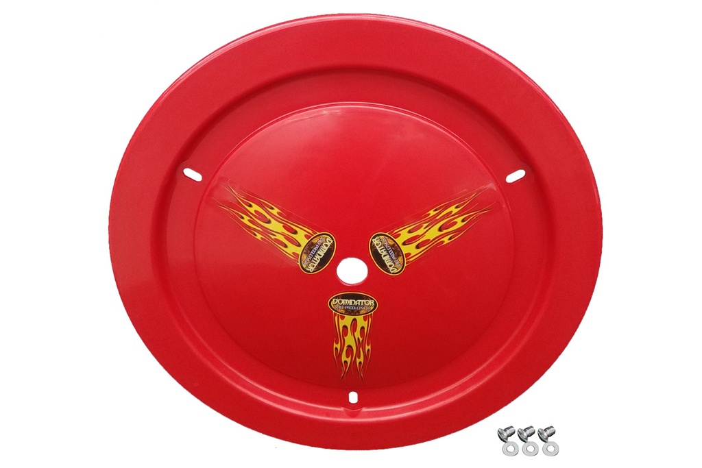 [DOM1012-D-RD] Dominator Race Products - Wheel Cover Dzus-On Red