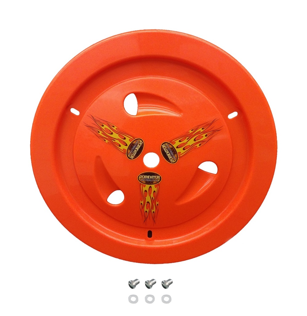 [DOM1013-D-FLO-OR] Dominator Race Products - Wheel Cover Dzus-On Fluo Orange