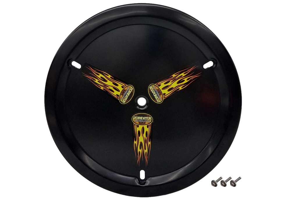 [DOM1030-B-BK] Dominator Race Products - Wheel Cover Aluminum Bolt-On 15in Black