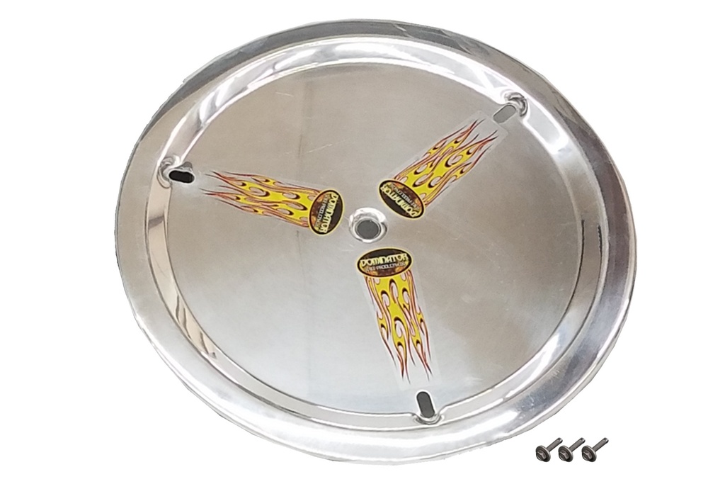 [DOM1030-B-POL] Dominator Race Products - Wheel Cover Aluminum Bolt-On 15in Polished