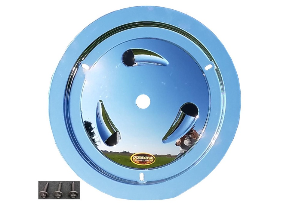 [DOM1007-B-CHROME] Dominator Race Products - Wheel Cover Bolt-On Chrome Real Style