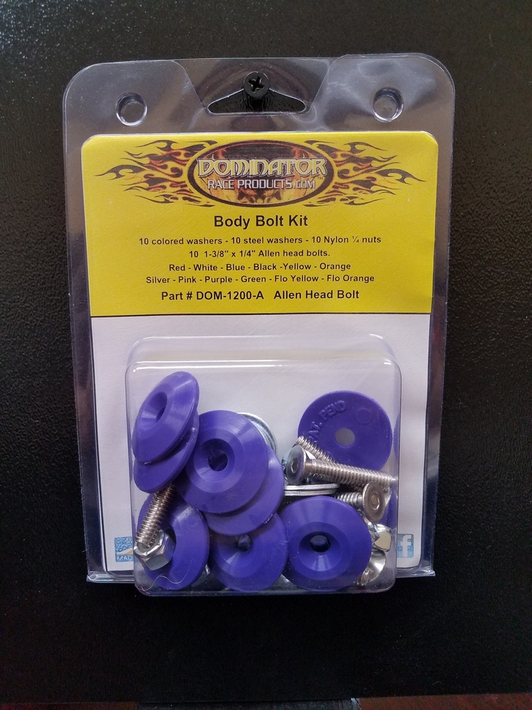 [DOM1200-A-PU] Dominator Race Products - Body Bolt Kit Purple Allen Head