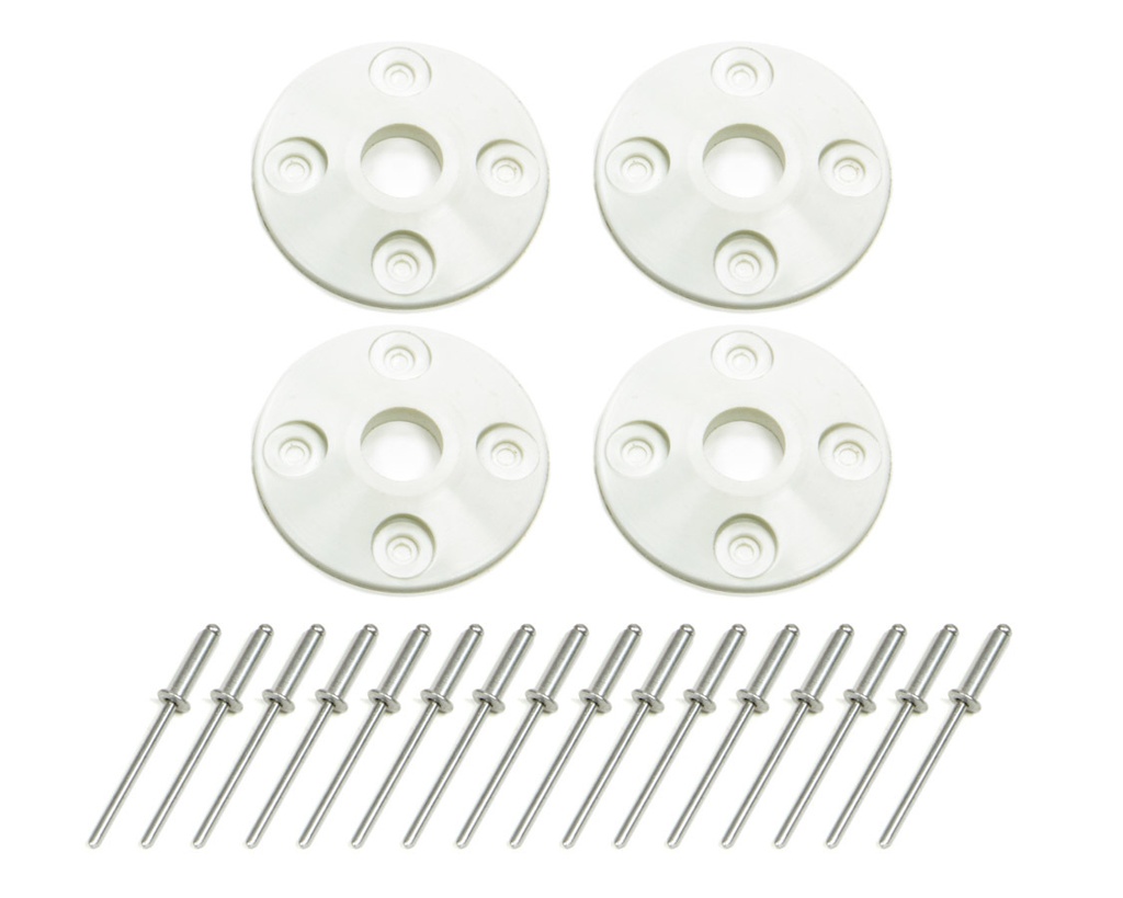 [DOM1202-WH] Dominator Race Products - Scuff Plate Plastic 4pk White