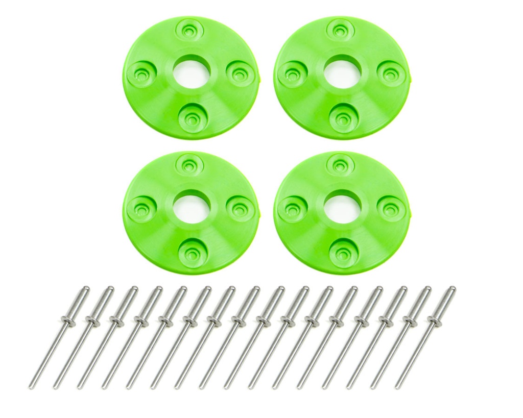 [DOM1202-XG] Dominator Race Products - Scuff Plate Plastic 4pk Xtreme Green