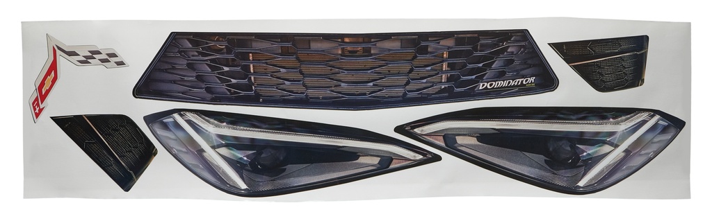[DOM210] Dominator Race Products - Nose Graphics Corvette