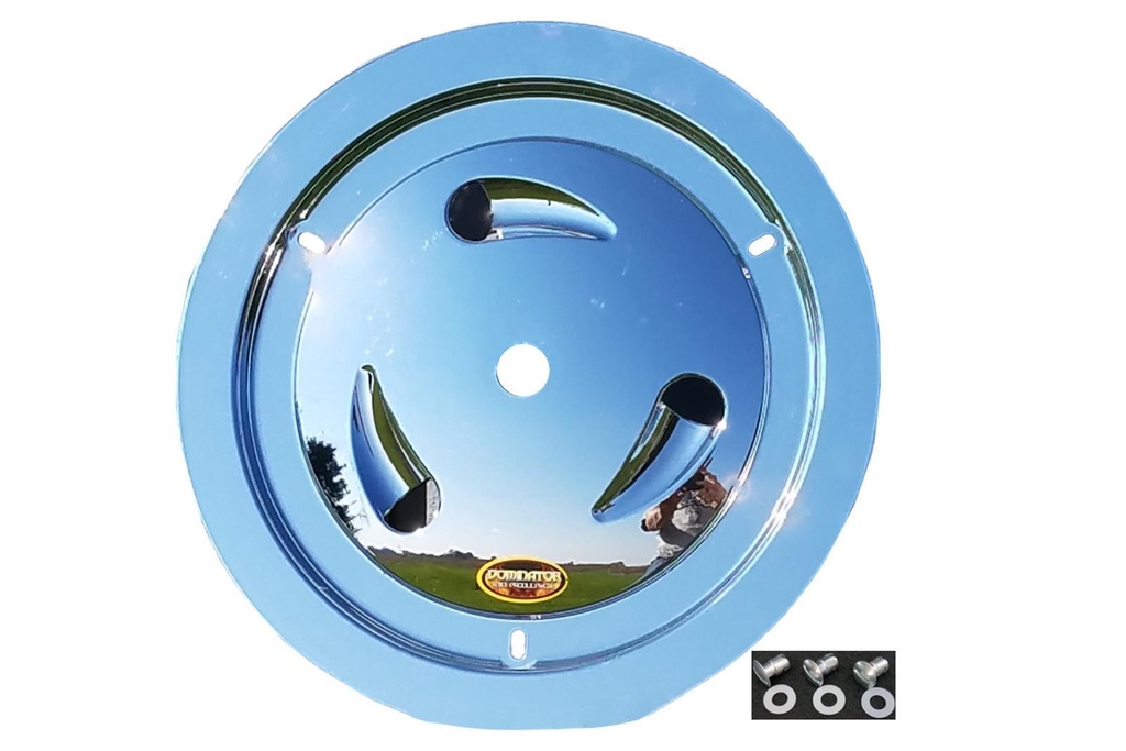[DOM1007-D-CHROME] Dominator Race Products - Wheel Cover Dzus-On Chrome Real Style