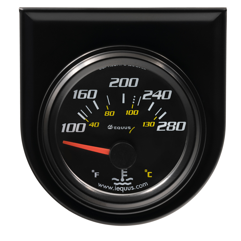 [EQUE6262] Equus - 2.0 Dia Water Temp Gauge Black 100-280