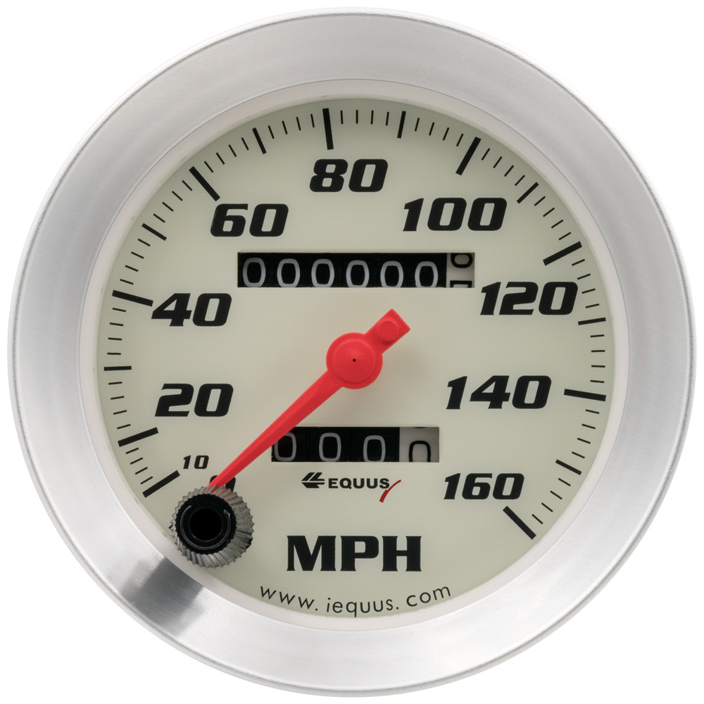 [EQUE8076] Equus - 3-3/8 Dia Speedometer 0-160 Mph Silver