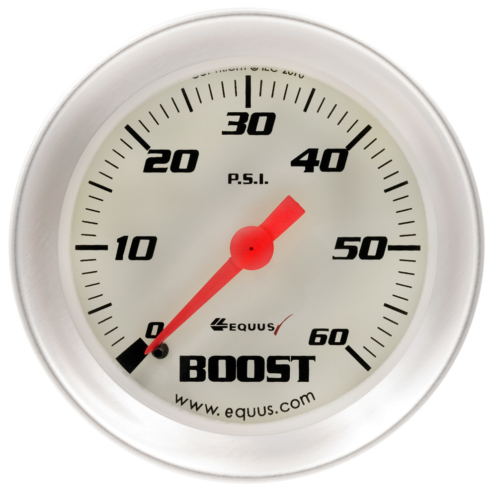 [EQUE8256] Equus - 2.0 Dia Boost Gauge Silver 60psi