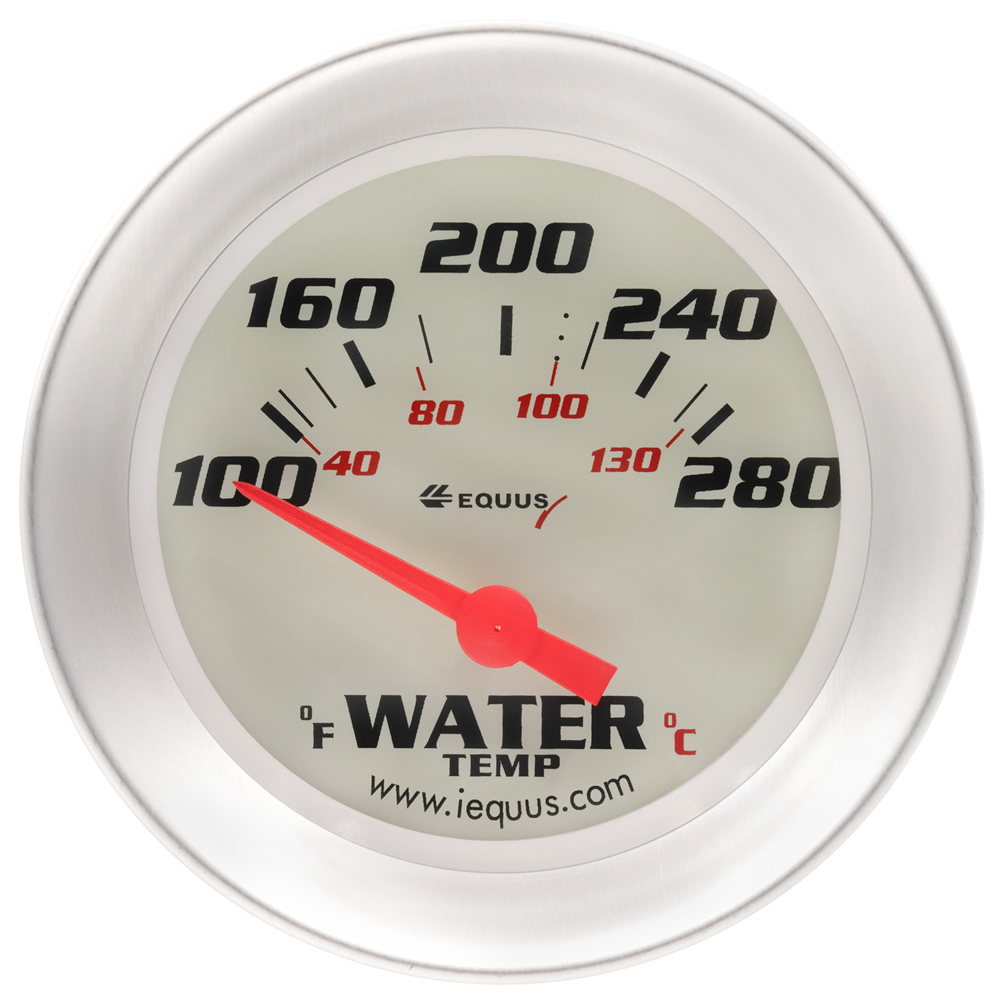 [EQUE8462] Equus - 2-5/8 Dia Water Temp Gauge Silver 100-280