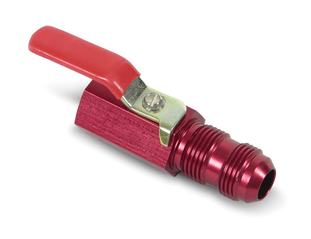 [EAR230505ERL] Earls - Shut Off Valve 1/2 Npt -10an Bulkhead (Red Alm)