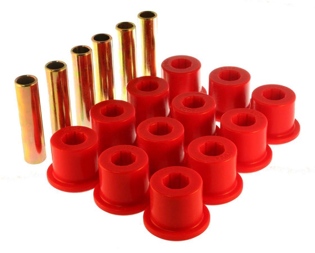 [ENE3-2106R] Energy Suspension - Chevy Rear Spring Bushing Set Red