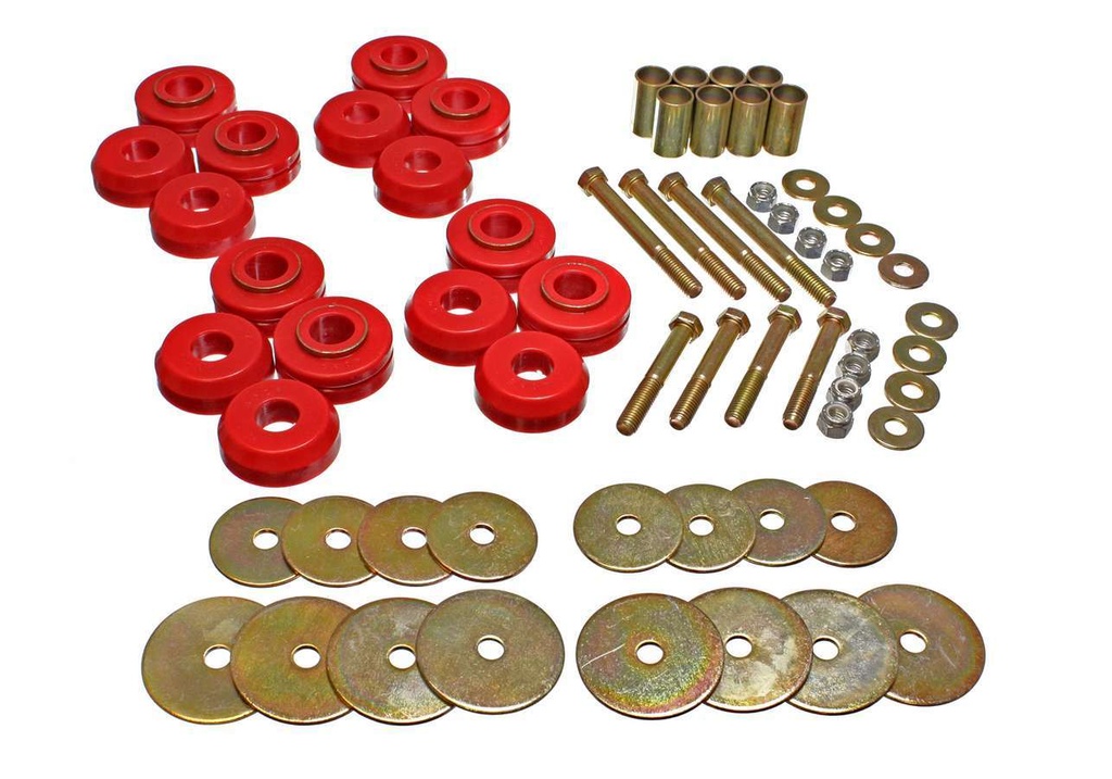 [ENE4-4110R] Energy Suspension - 66-77 Bronco Body Mnt w/Hardware