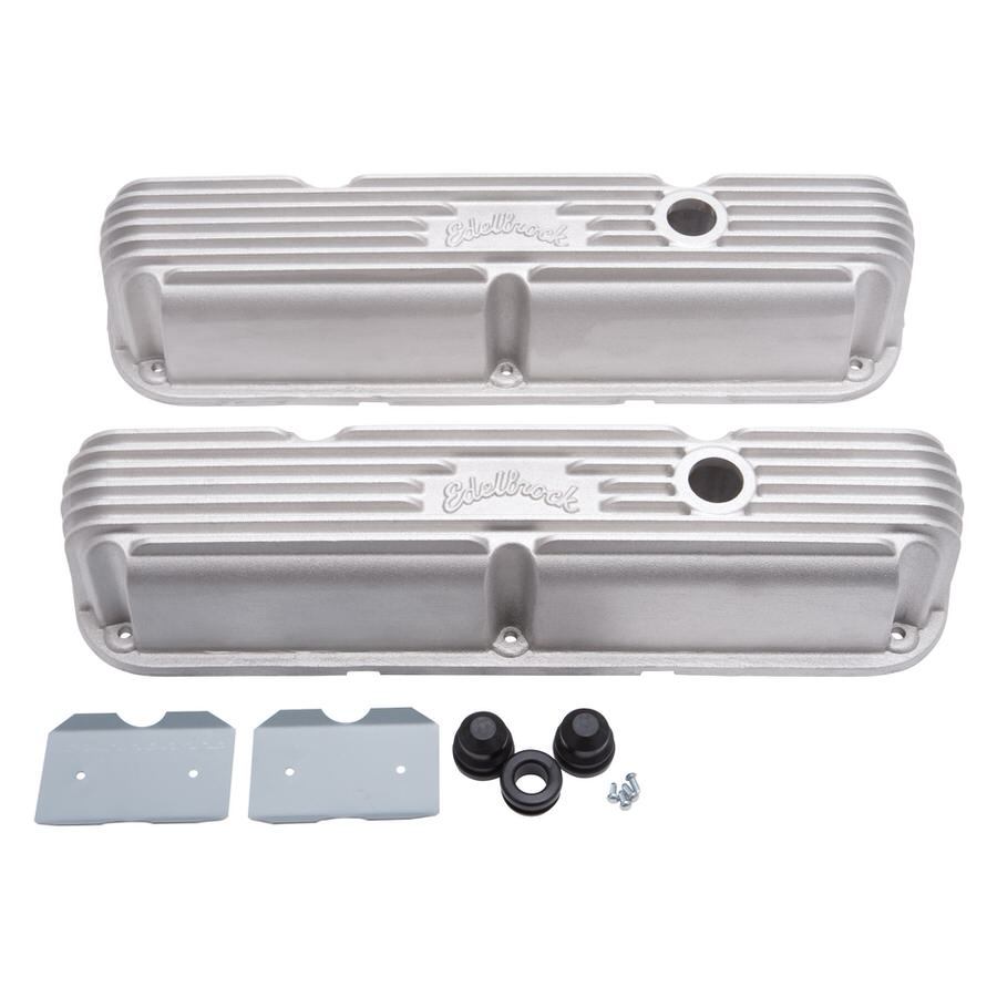 [EDE41769] Edelbrock - Valve Cover Kit Classic Finned SBM LA