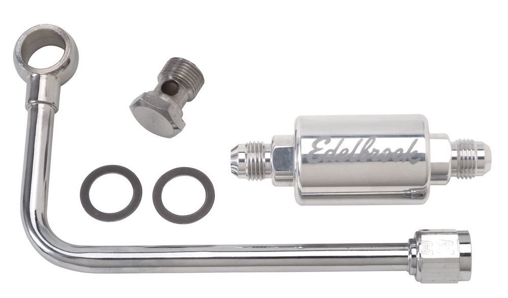 [EDE8131] Edelbrock - Polished Fuel Line & Filter Kit