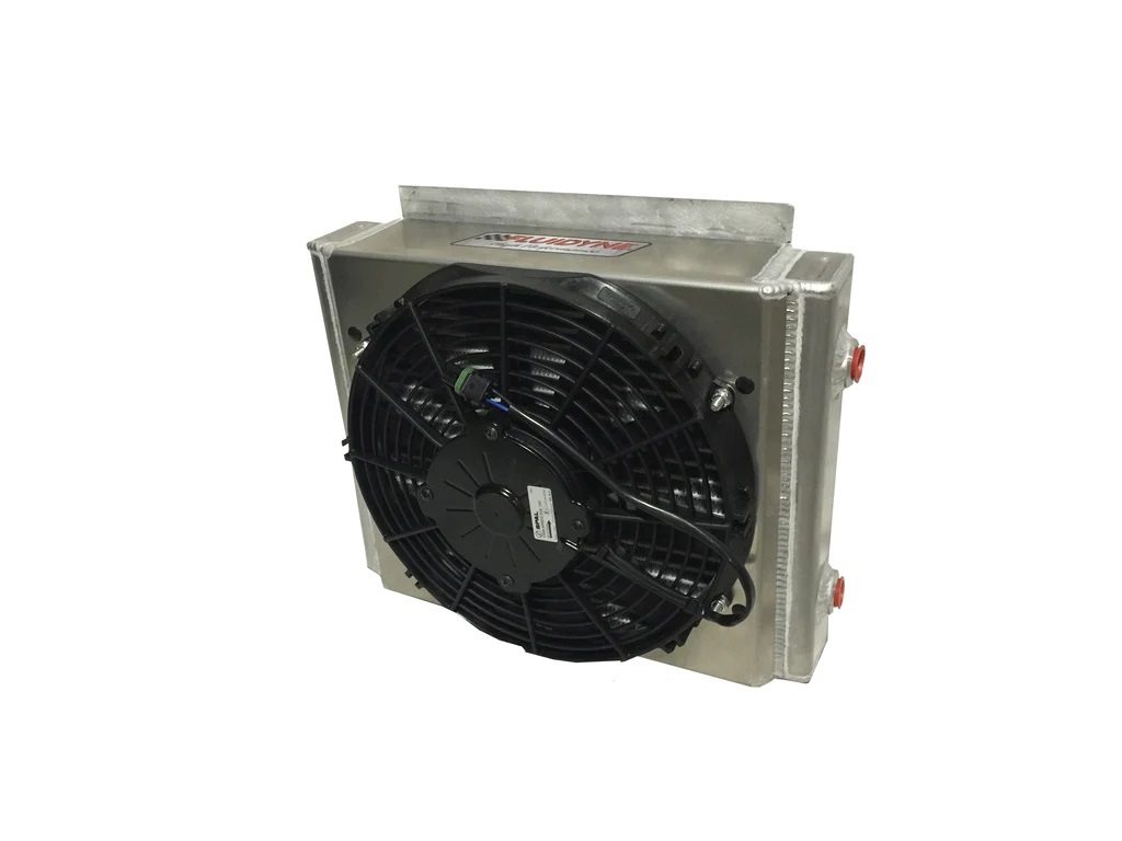 [DUNOGEN.DB-30613.DP.F] Fluidyne Performance - Transmission Cooler W/ Fan Dbl Pass