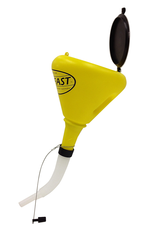 [FLF40430] Flo-Fast - Funnel 9In Non-Splash W/ Hose