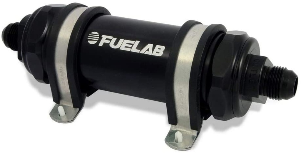 [FLB82802-1] Fuelab Fuel Systems - Fuel Filter In-Line 5in 10 Micron Paper 8AN