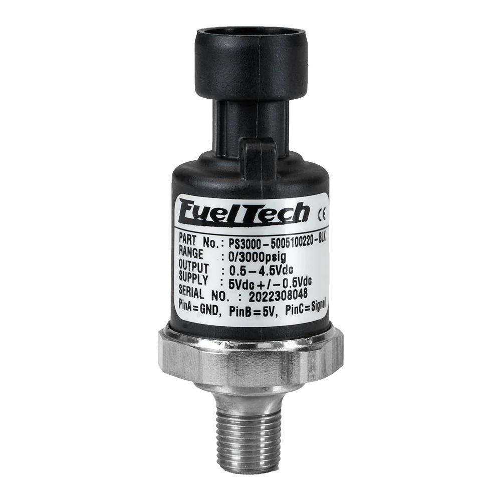 [FTH5005100022-BLK] Fueltech Usa - 0-1500 Psi Pressure Sensor (Black Series)