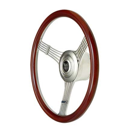 [GTP21-4247] Gt Performance - Steering Wheel Retro Banjo Wood Pol. Spokes
