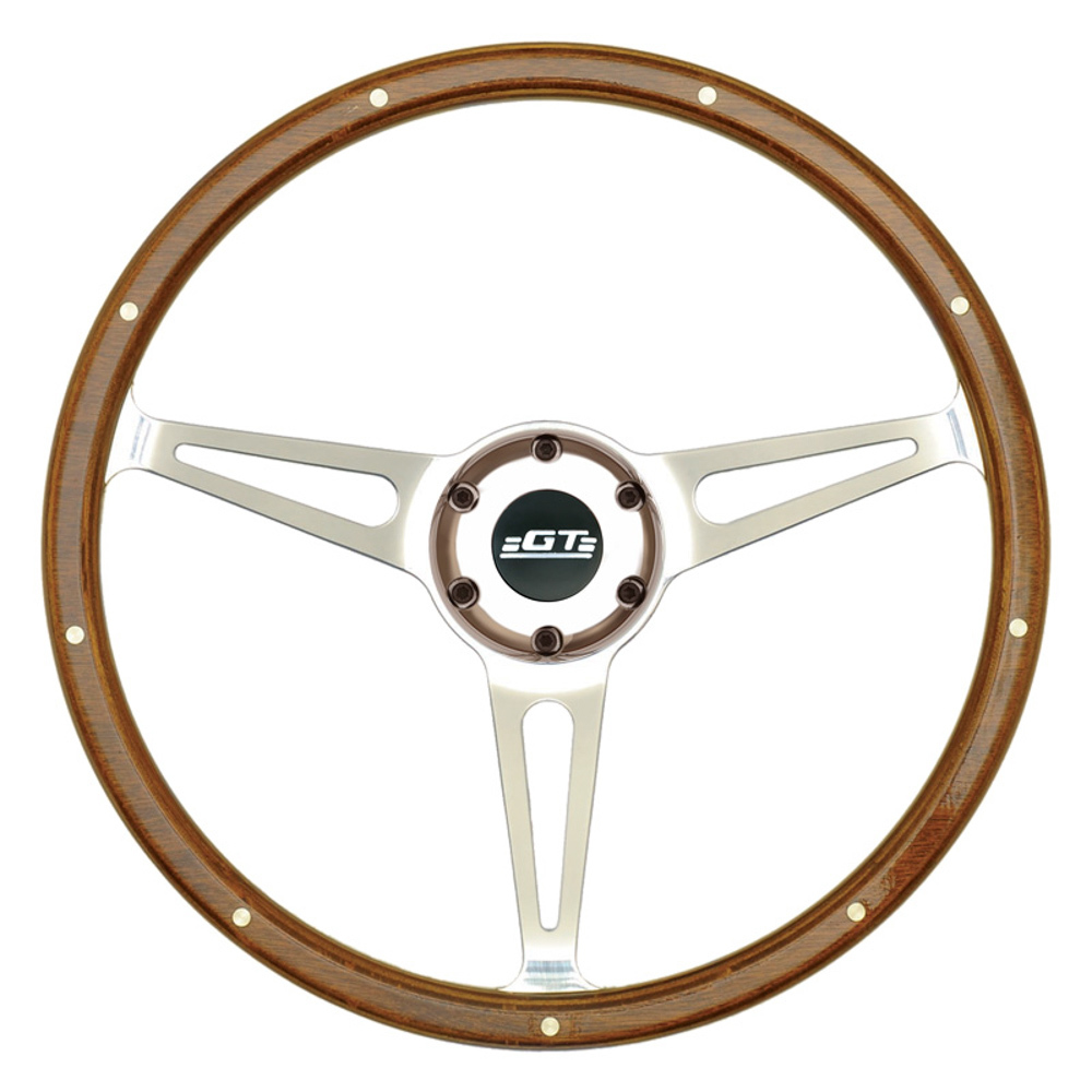 [GTP32-4247] Gt Performance - Gt3 Cobra Style Wood Steering Wheel 14In Polish