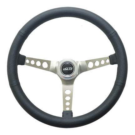 [GTP35-5445] Gt Performance - Steering Wheel Retro Leather Stainless Spokes