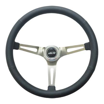 [GTP36-5445] GT Performance - Steering Wheel Retro Leather Stainless Spokes