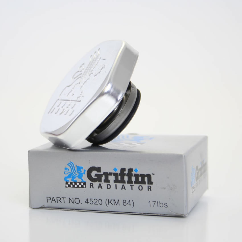 [GRIKM84] Griffin - Silver Radiator Cap 17lb Griffin Logo
