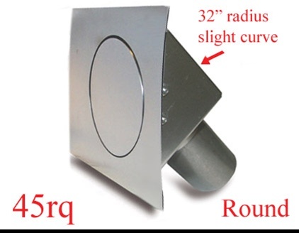 [HAG45RQ] Hagan Street Rod Necessities - Round Quarter Panel Fuel Door Hinged On Left