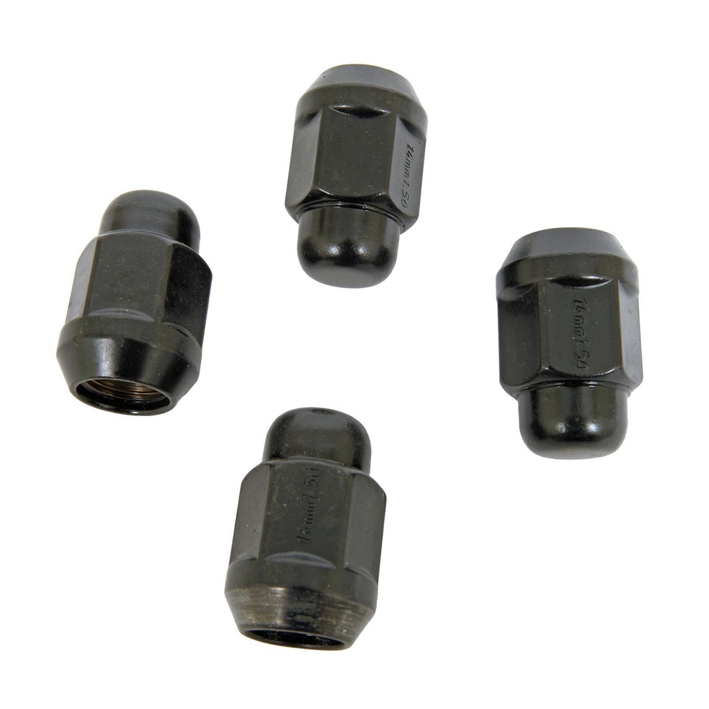 [GOR91147BCB] Gorilla - 4 Lugnuts Acorn Bulge 14 X 1.5mm Black