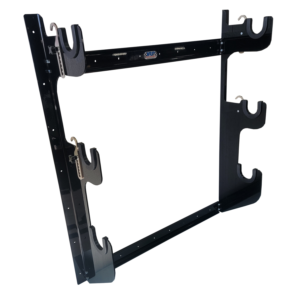 [HRPHRP6776-BLK] Hepfner Racing Products - Axle Rack Wall Mount 1 Rear And 2 Fronts Blk
