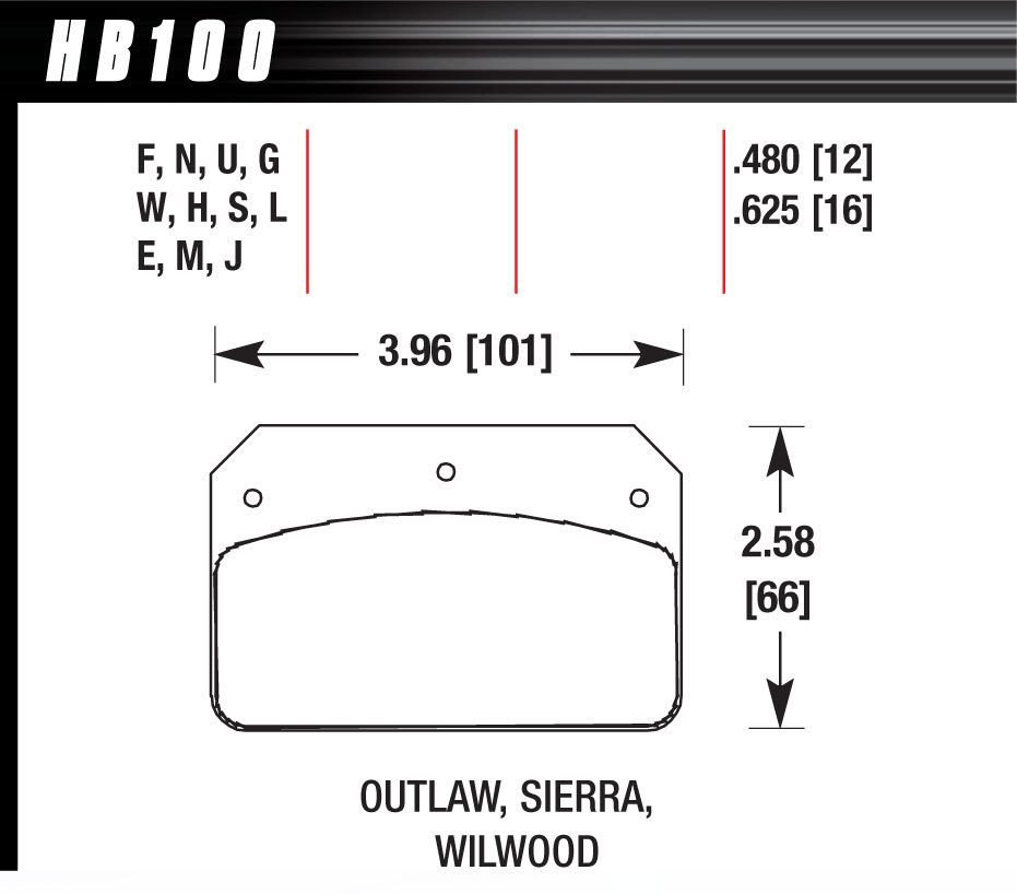 [HAWHB100J480] Hawk Brake - Brake Pads