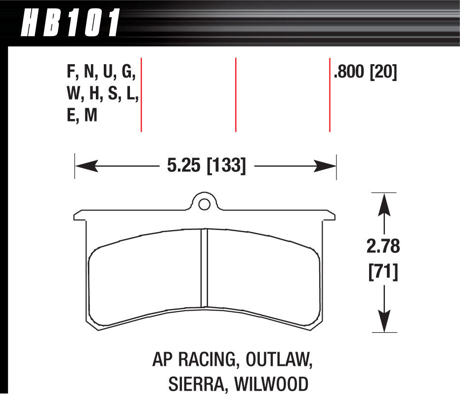[HAWHB101N800] Hawk Brake - Superlite/Xl-Hp Plus
