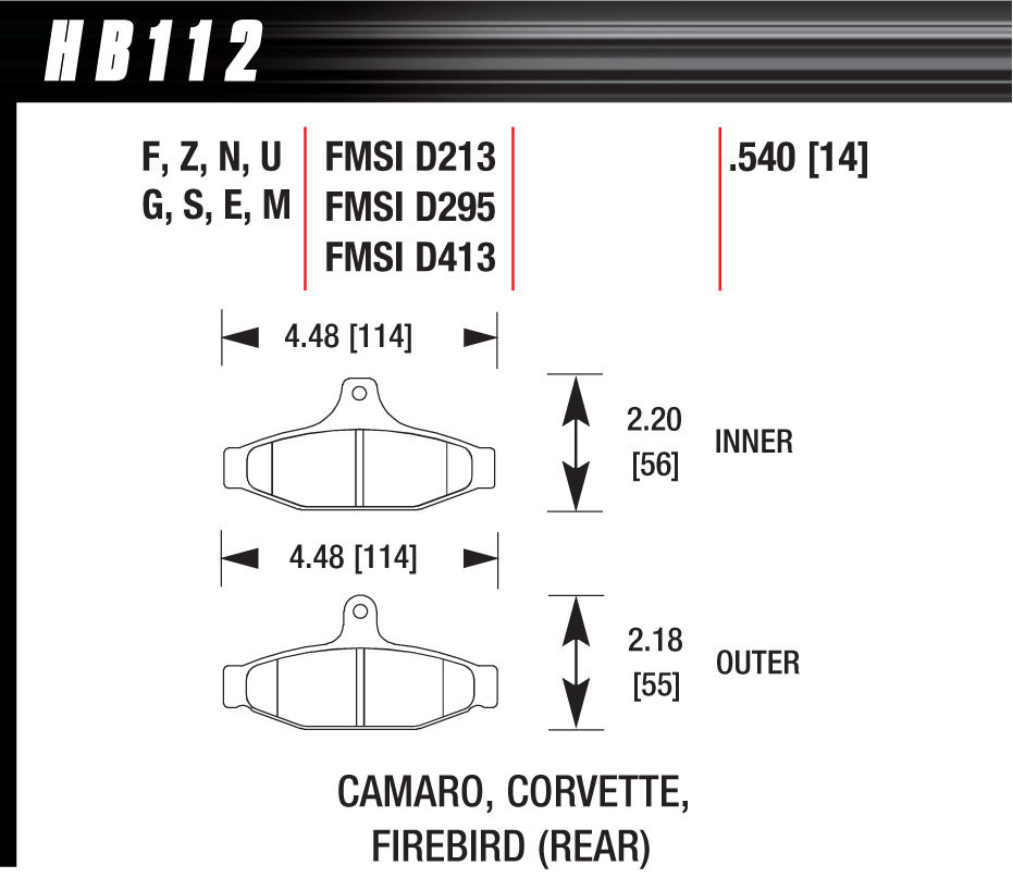 [HAWHB112F540] Hawk Brake - Performance Street Brake Pads (4)