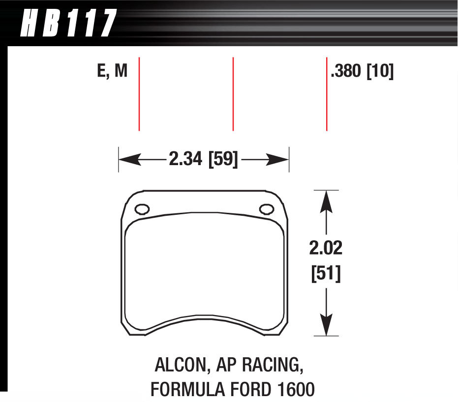 [HAWHB117E380] Hawk Brake - Brake Pad Ap Racing Rear Caliper Blue 9012