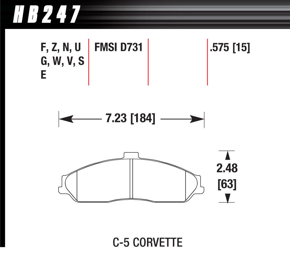 [HAWHB247Z575] Hawk Brake - Performance Street Brake Pads (4)