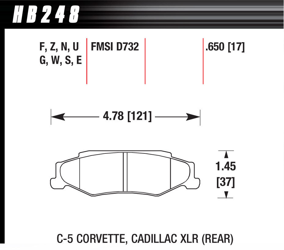 [HAWHB248F650] Hawk Brake - Performance Street Brake Pads (4)